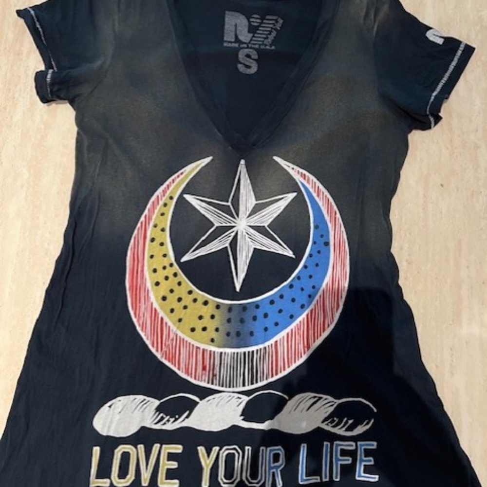 RARE Rebel Yell Vintage V-Neck Graphic T Shirt Top GREAT condition HTF